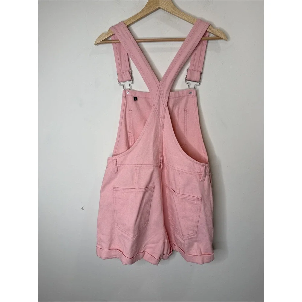 Denim Shortalls Overalls Pink Denim Jean Western Country Rodeo Girlie Women's S